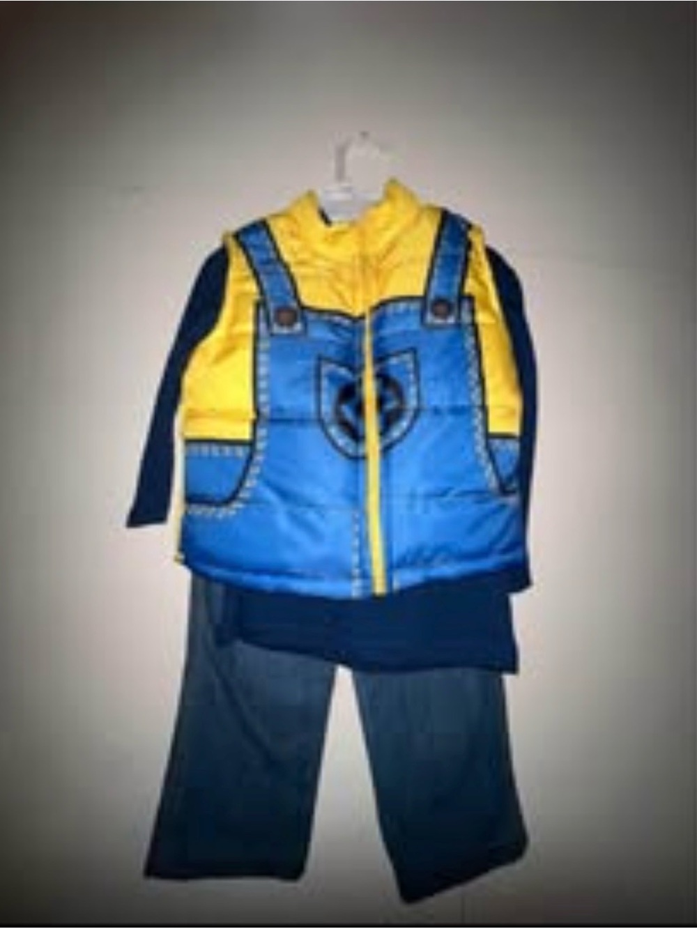 Kids Yellow and Blue Puffer Vest Jacket - Brand Unlabeled